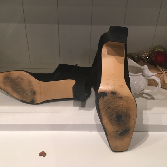 Etienne Aigner Camera Black Suede Boots Size 10 - Picture 3 of 5